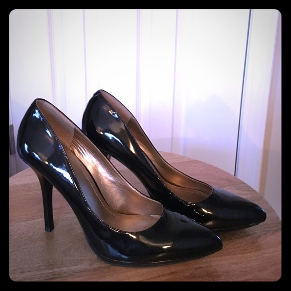BCBG Black Patent Leather Pumps