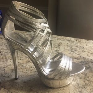 Silver Party Heels