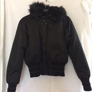 Bebe Sport Puffer Jacket w/ Faux Fur