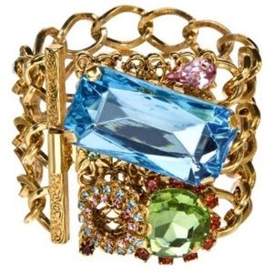 Erickson Beamon Jeweled Chain Bracelet