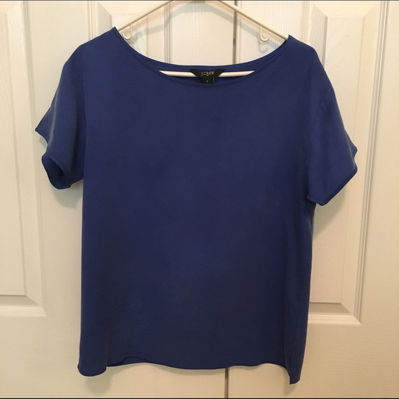J. Crew - blue silk top