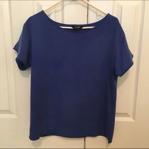 J. Crew - blue silk top