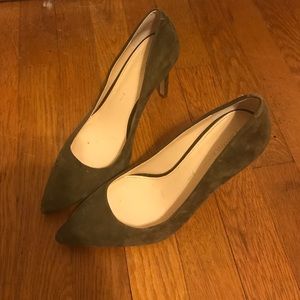 Banana Republic Olive Green Suede Heels