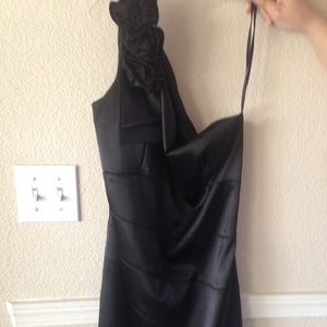 Black one strap short dress