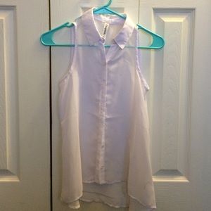 White button up Aeropostale tank top