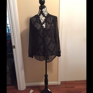 Sheer Polka Dot Blouse
