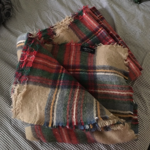 Zara plaid scarf