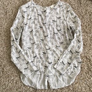 White printed blouse