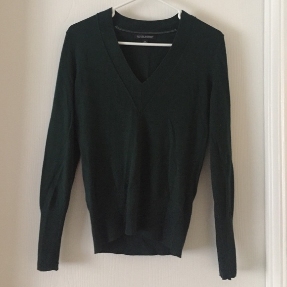 Hunter green cashmere blend sweater