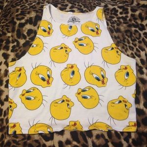 💯SOLD💁 Tweetie Crop Top!!💕