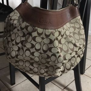 Brown coach hobo bag