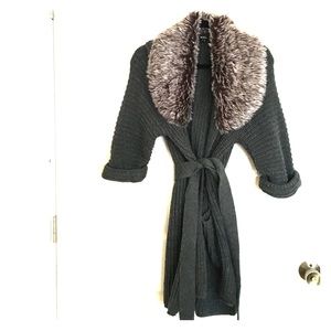 Fur & Knit Robe