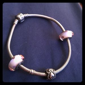 Pandora Bracelet with spacers and charm