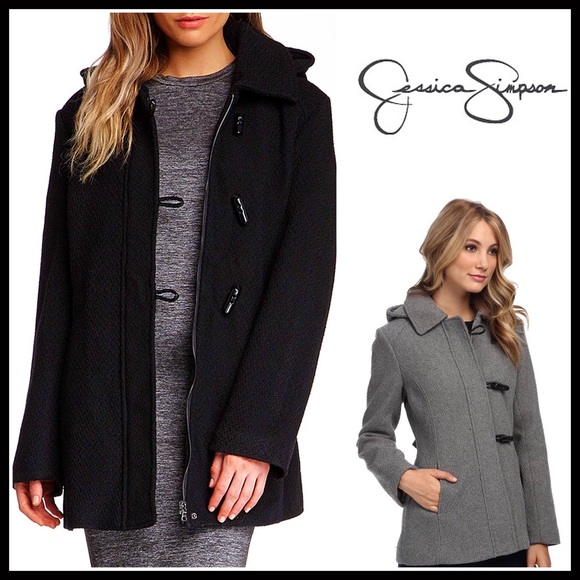 ❌SOLD❌JESSICA SIMPSON HOODED PEA COAT - Picture 3 of 4