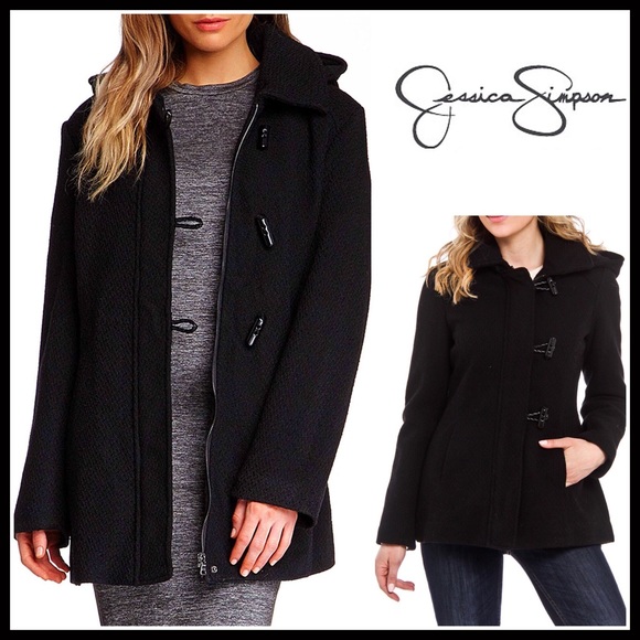 ❌SOLD❌JESSICA SIMPSON HOODED PEA COAT - Picture 4 of 4