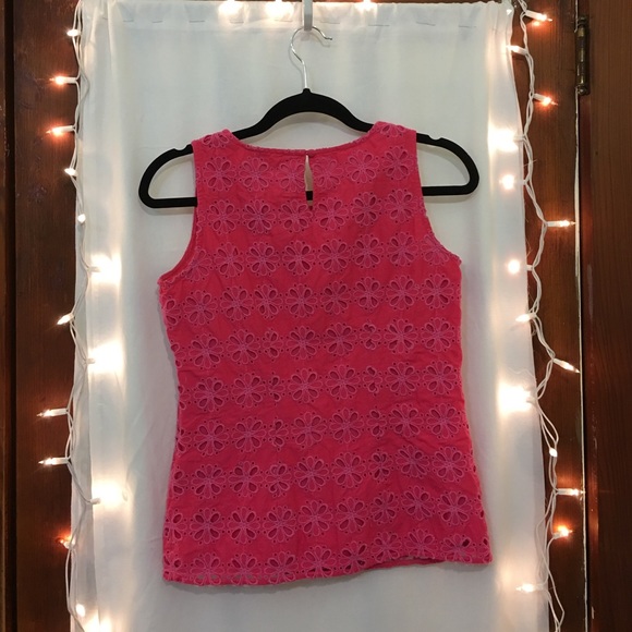 Pink Eyelet Tank - Picture 2 of 3
