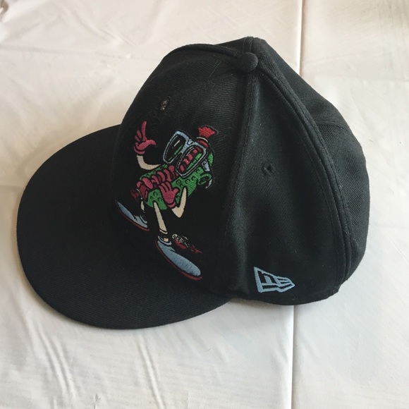 RVCA Men's Fitted Hot Dog Logo Baseball Hat - Picture 2 of 4
