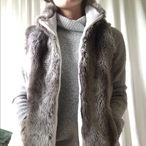 Faux Fur Grey Vest