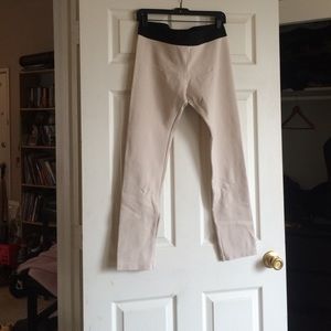 BCBGMAXAZRIA cream thick leggings