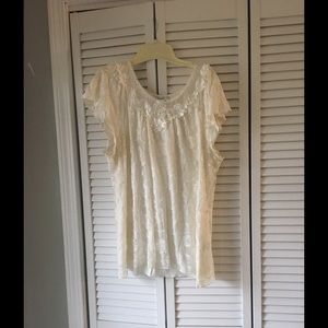 Soft off white lace top