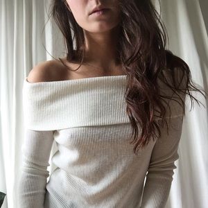 Forever21 White off the shoulder sweater