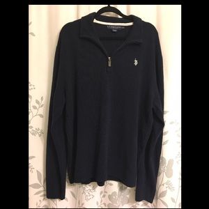 US Polo ASSN blue half zip Great condition !