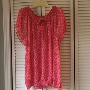 Beautiful sheer coral Top