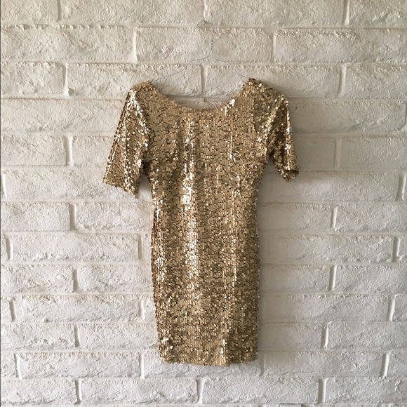 Gold Sequin Dress - Picture 1 of 2