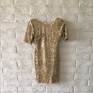 Gold Sequin Dress