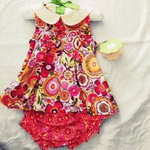 Vera Bradley baby | Dress & Bloomers in Clementine