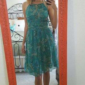 Ann Taylor Loft floral halter dress