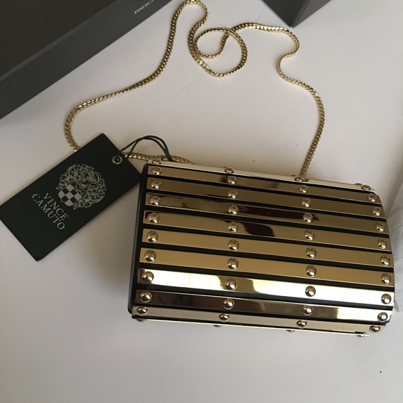 Vince Camuto gold clutch