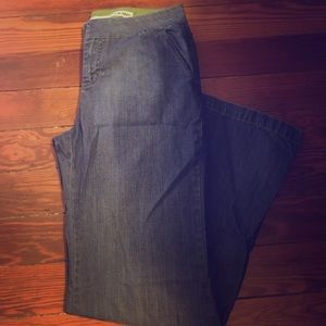 DKNY wide leg flared jeans