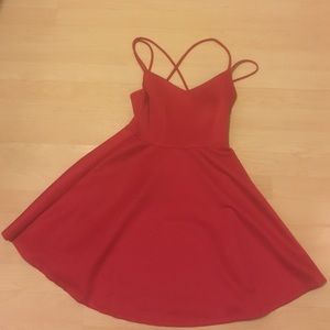 Red Cross back dress