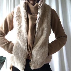 Zara Faux Fur Tan Vest
