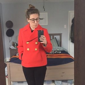 [NWOT] make an offer JCrew Popover Peacoat size 6
