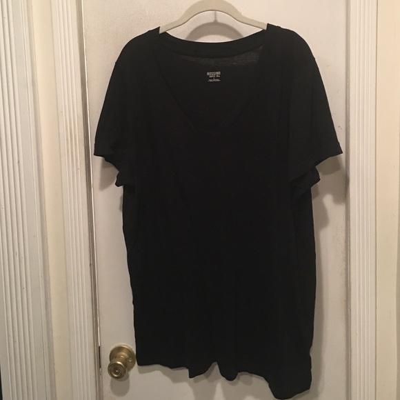 3XL Black V neck tee