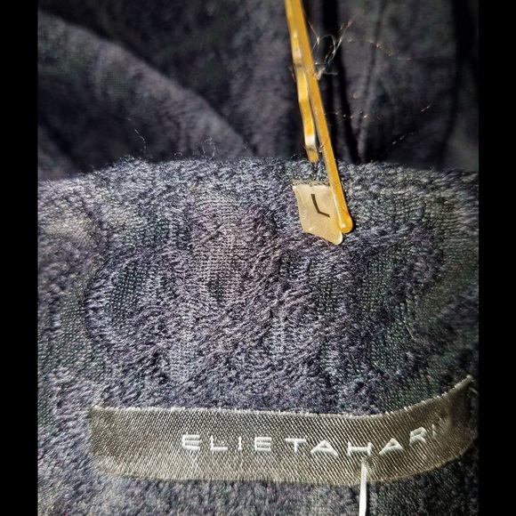 Elie Tahari Navy Blue Large Dress Coat - Picture 2 of 4