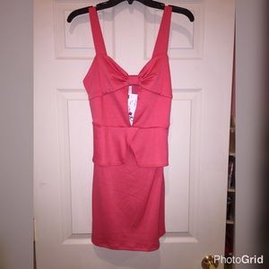 Pink open front dress