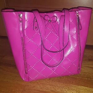 BRAND NEW Pink Gail Labelle faux leather bag