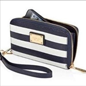 michael kors striped wallet
