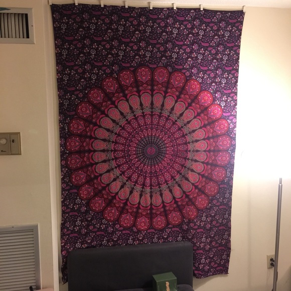 Pink and purple feathery tapestry