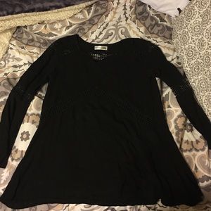 Brand new beautiful black crochet tunic top