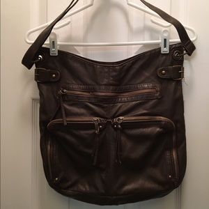 Brown purse with adjustable strap