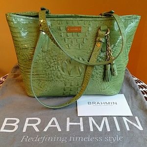 Brahmin Medium Asher - Aloe Glossy Melbourne