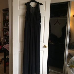 BCBGMAXAZRIA Black Wide Leg Romper