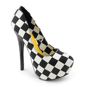 Black & White Checkered stiletto heels