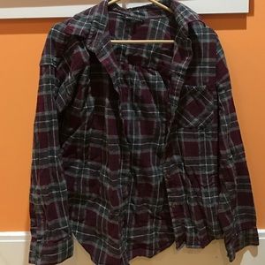 Maroon Brandy Melville flannel