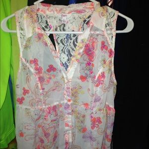 Floral tank blouse