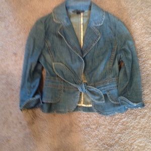 Cropped Banana Republic denim jacket